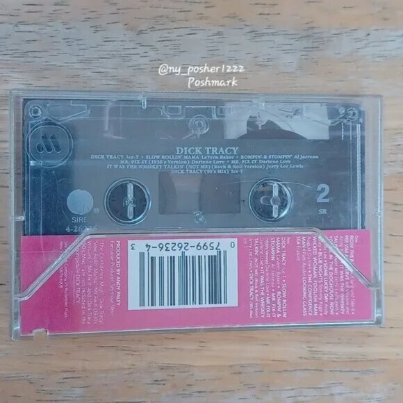 *𝓥𝓲𝓷𝓽𝓪𝓰𝓮 Dick Tracy Motion Picture Movie Soundtrack Cassette Tape - Picture 3 of 9